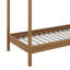 Lit superposé simple en bois d'hévéa avec structure rembourrée et échelle intégrée