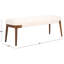 Banc rembourré en velours Lebna