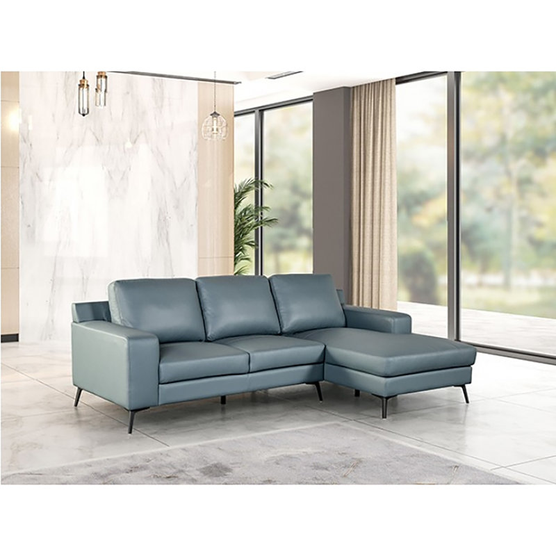 Canapé modulaire Jameisen, Right Hand Facing, Blue Leather Match