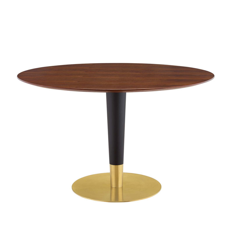 Table de salle à manger Zinque, 29.5", Noyer, l 47 po x L 47 po