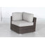 Ensemble de conversation en osier pour 4 personnes avec coussins Hewie