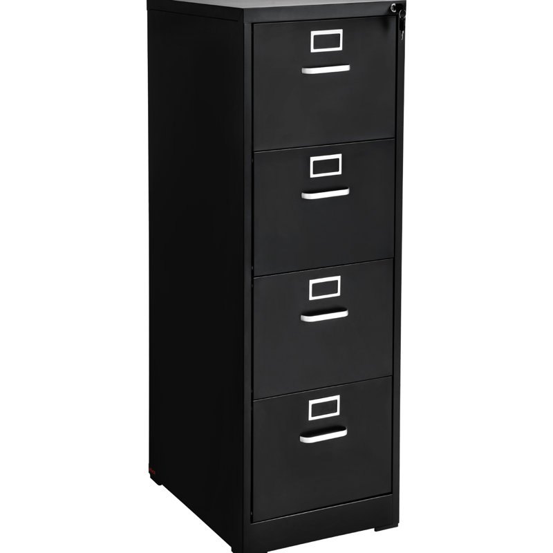 Classeur verrouillable à 4 tiroirs, vertical pour le bureau à domicile, tringle amovible de format A4 / lettre, acier laminé à froid, roulement de rangement à capacité de charge élevée, assemblage facile