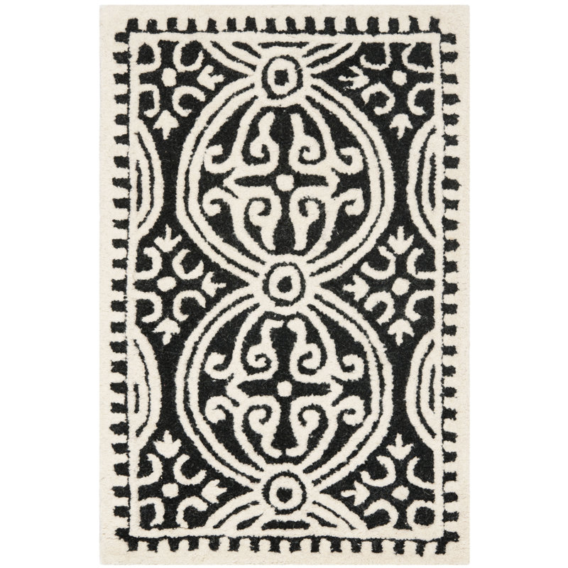 Julieta Geometric Wool Hand Tufted Area Rug, Rectangle 76 x 122 cm