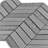 1" x 3" Metal Chevron Mosaic Wall Tile