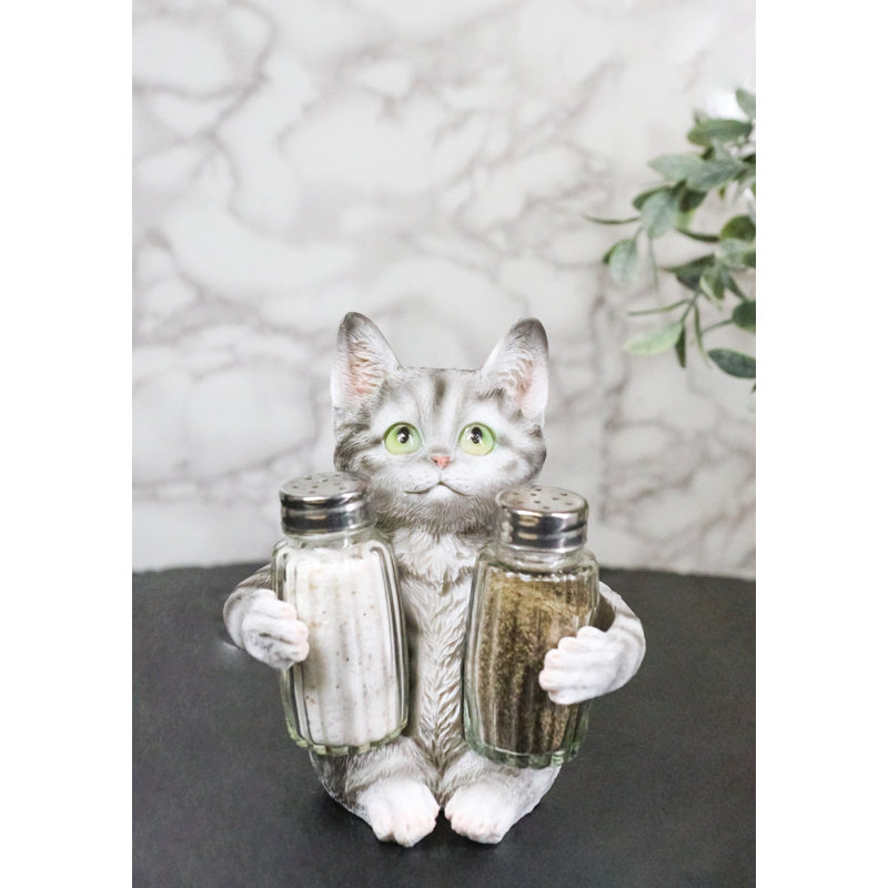 Figurine mignonne chaton gris