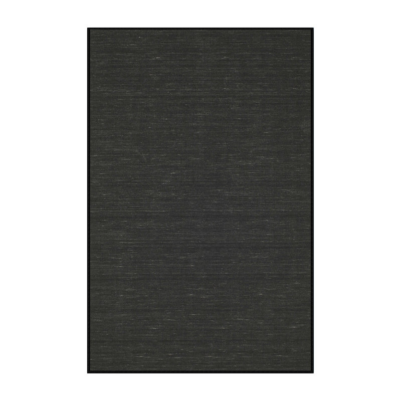Tapis contemporain noir, Rectangle 5 pi 0 po x 8 pi 0 po