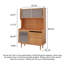 Armoire de rangement scandinave en bois de cerisier