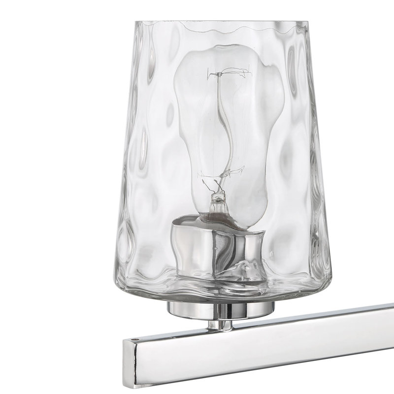 Éclairage de salle de bain à intensité variable en acier à 6 lumières Saratoga, Chrome
