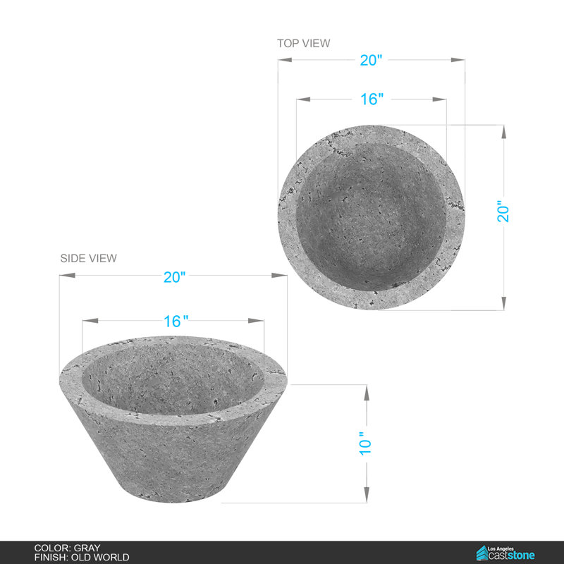Round Concrete Natural Gas Smokeless Fire Pit, Old World Gray