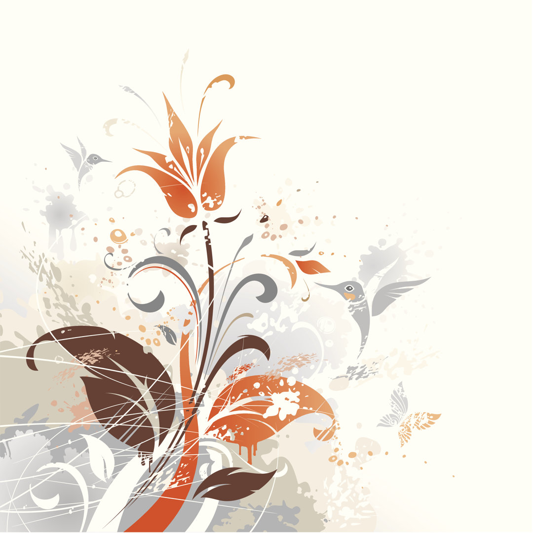 Leinwandbild Floral Background von Rachata Sin