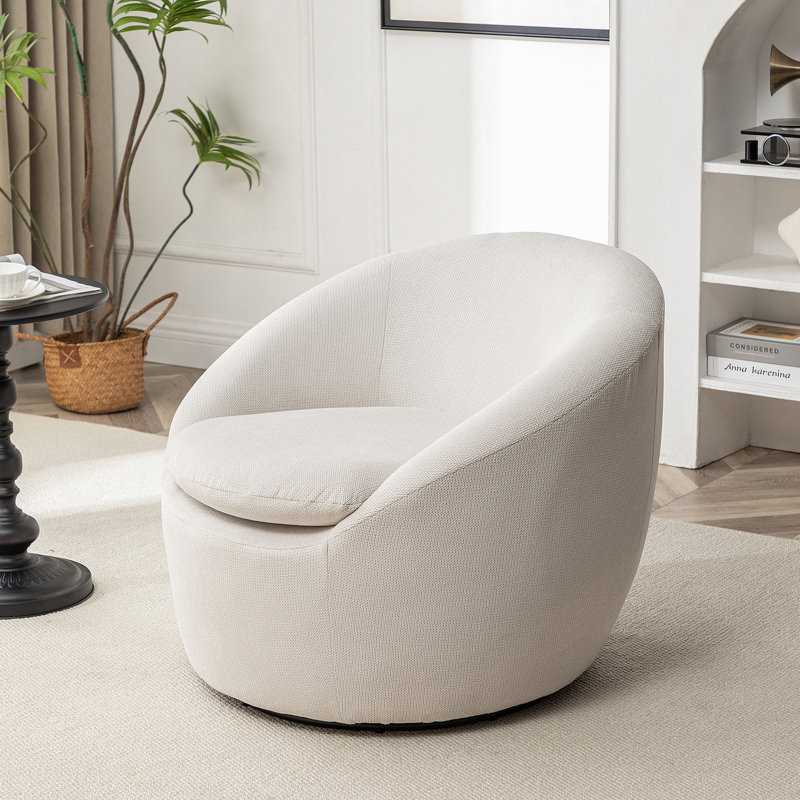 Fauteuil demi-tonneau Modern, Beige