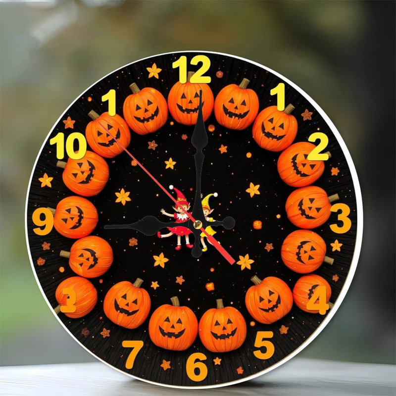 Horloge d'Halloween citrouille