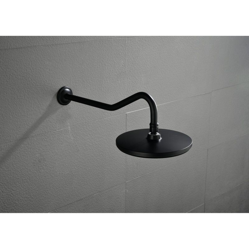 Le bras de douche en acier inoxydable noir mat, facile à installer et à nettoyer, assure une fixation stable de la pomme de douche.