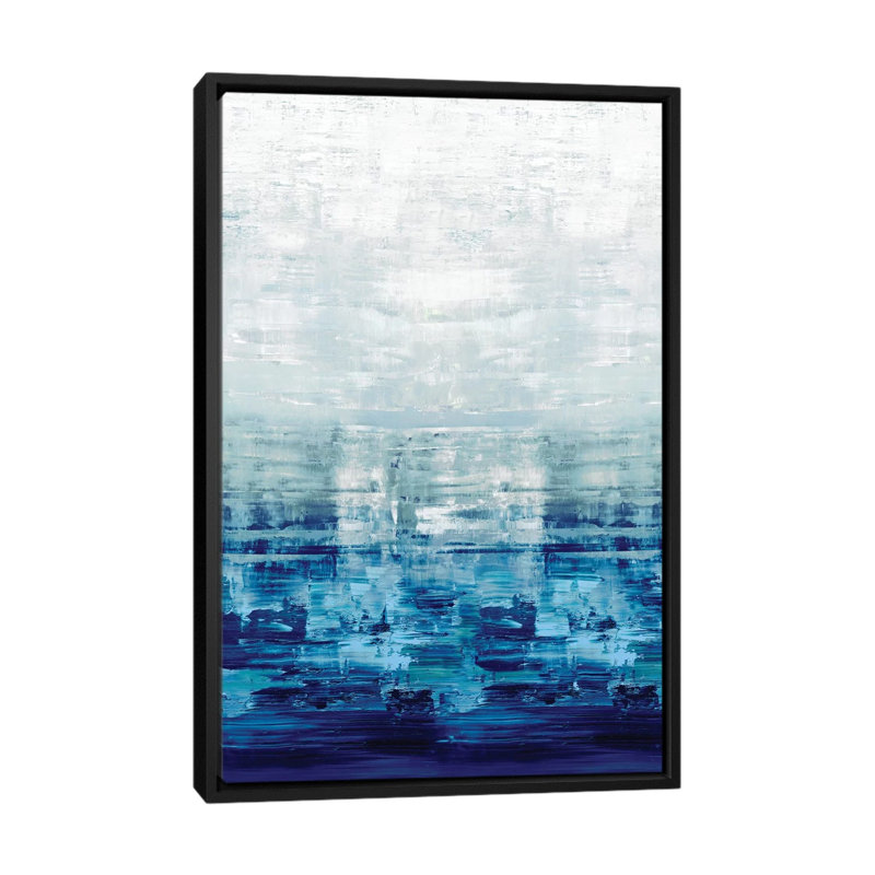 «Blue Reflections» par Allie Corbin - reproduction d'art sur toile tendue, H 26 po x l 18 po x P 1,5 po, Pas de tapis