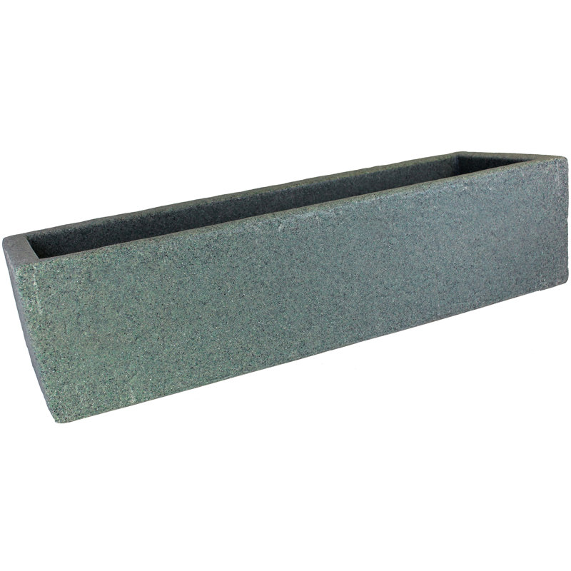 Boîte à fleurs en plastique Myra, Granit vert jade