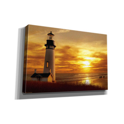 «Bottorff Lighthouse At Sunset on Canvas» par Carlos Casamayor, reproduction