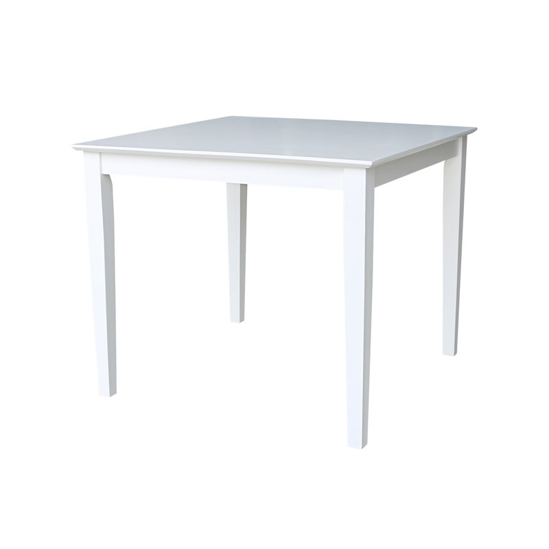 Calumet Heimann Solid Wood Dining Table, 30" H x 36" L x 36" W, White