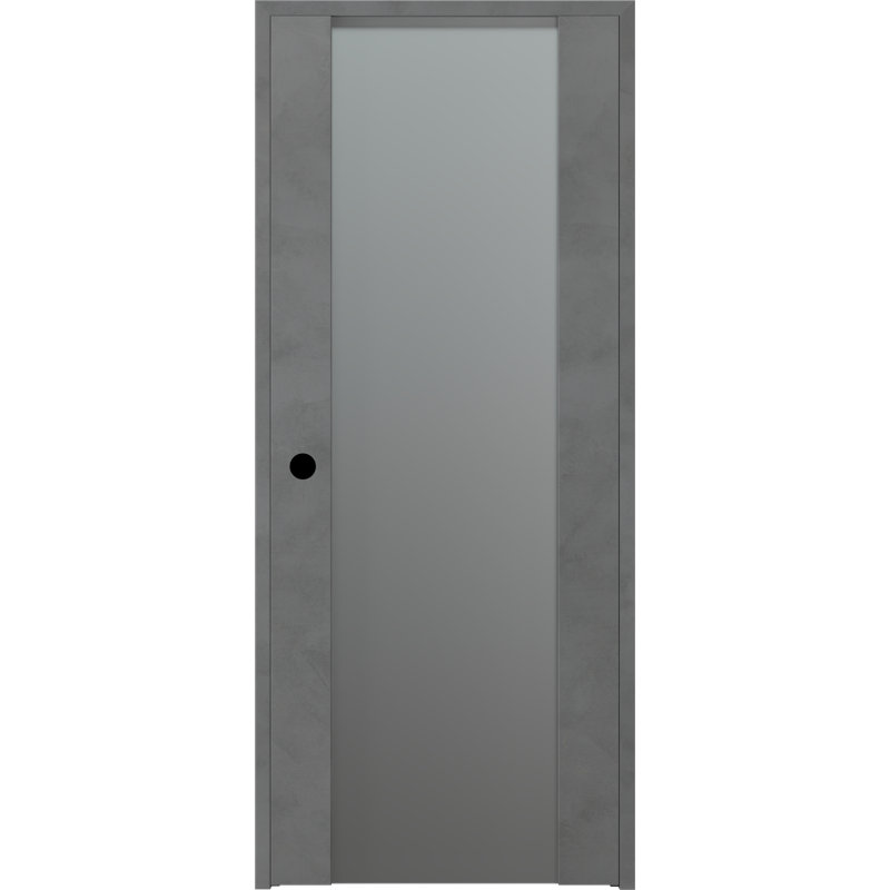 Porte standard en verre Avon, Urbain foncé, Droite, 27,75 po x 79,37 po