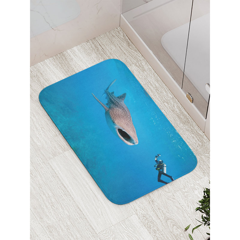 Tapis de bain Ambesonne, envers antidérapant, 30,2 po x 20 po, brun