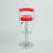Contemporary Vinyl Adjustable Height Barstool with Arms and Chrome Base-886651491-861379311-861379310
