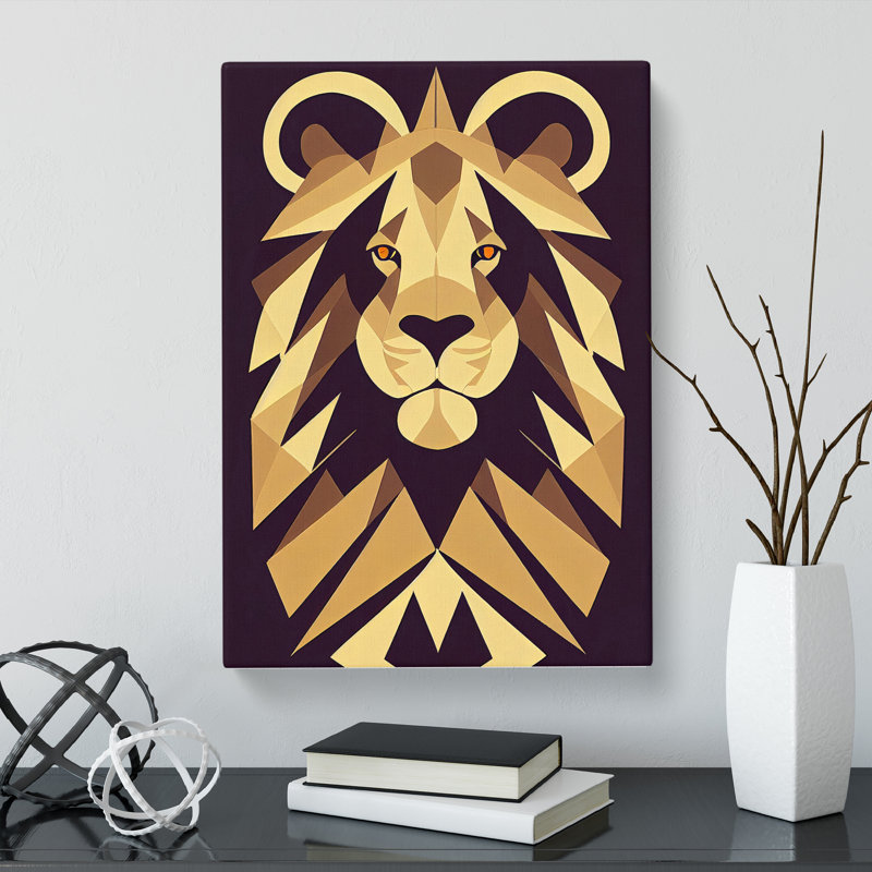 Lion Deco Vol.2 - Wrapped Canvas, 50cm H x 35cm W x 3cm D