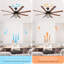 Modern 66 Inch Ceiling Fan With 6 Speed Wind 8 Blades Remote Control Reversible DC Motor With Light