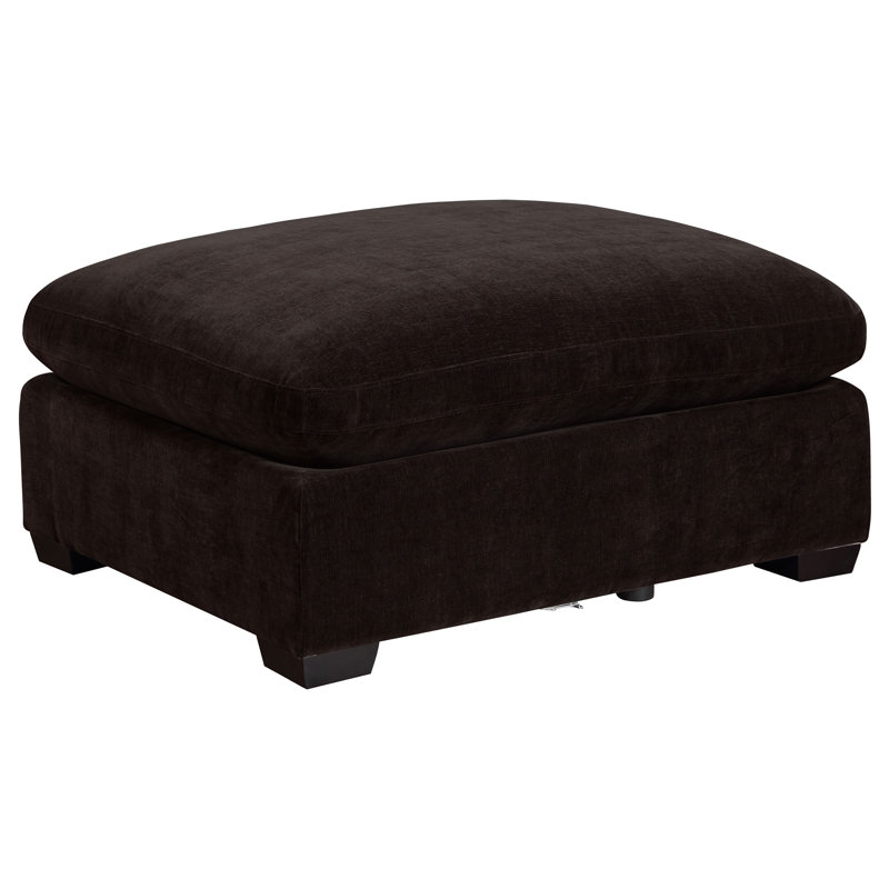 Trayce Rectangular Upholstered Ottoman Dark Chocolate, Brown