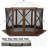 6-Sided Pop Up Gazebo Tent, Waterproof UV Protected Screen Tent, Portable Camping Canopy Sun Shelter with Carry Bag, Guy Ropes & Stakes, for Camping Outdoor Party Backyard-110504107