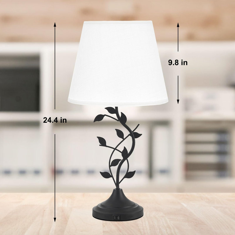 Lampe de chevet, lampe rétro, pour salon et chambre à coucher, bureau, Blanc