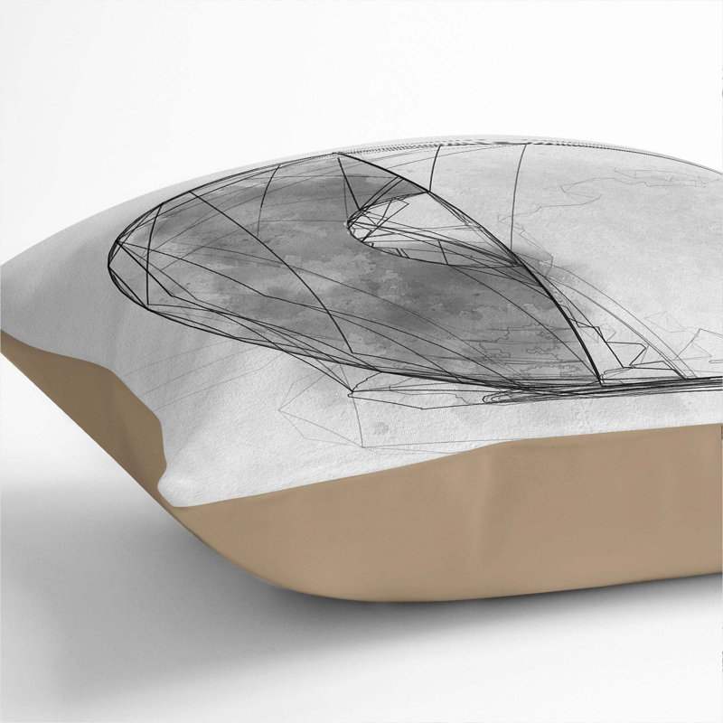 Square Cushion, 40cm H x 40cm W x 15cm D, Stone