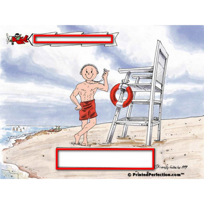 Personalized Lifeguard - Male Wooden Magnet - Great Gift!