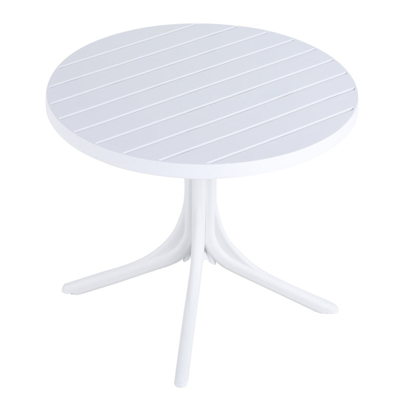 Round Plastic dining Table with sturdy legs