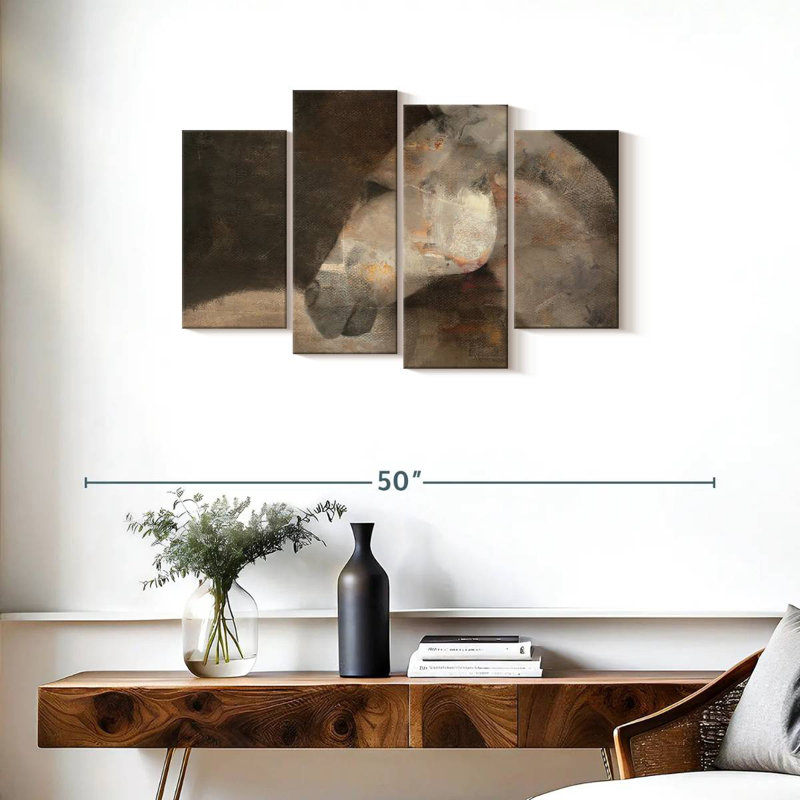 Brampt, peinture expressionniste de cheval, H 22 po x l 36 po