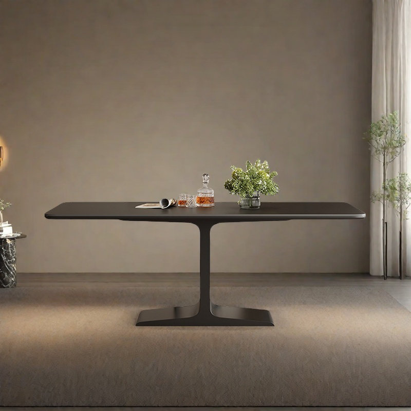 black slate dining table, 29.92"H x 70.86"L x 35.43"W