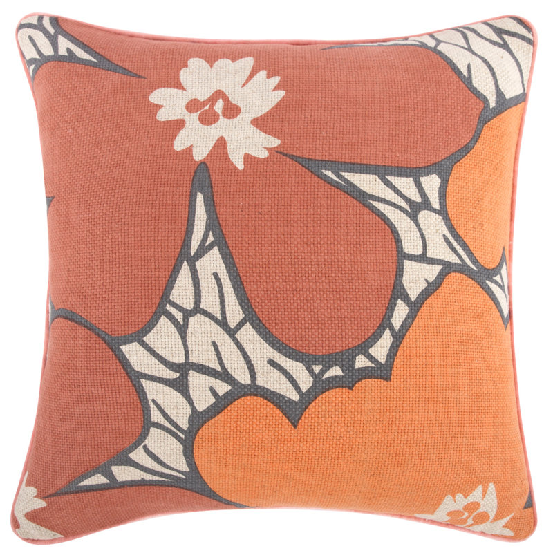 Abstract Cotton Blend Reversible Throw Pillow