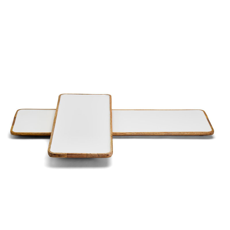 Ensemble de 2 long plat / plateau de service Grazing Soiree