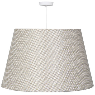 22cm H Linen Empire Pendant Shade ( Uno ) in Cream