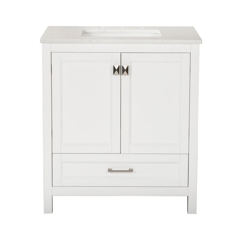 Meuble-lavabo 30 po avec lavabo, Blanc