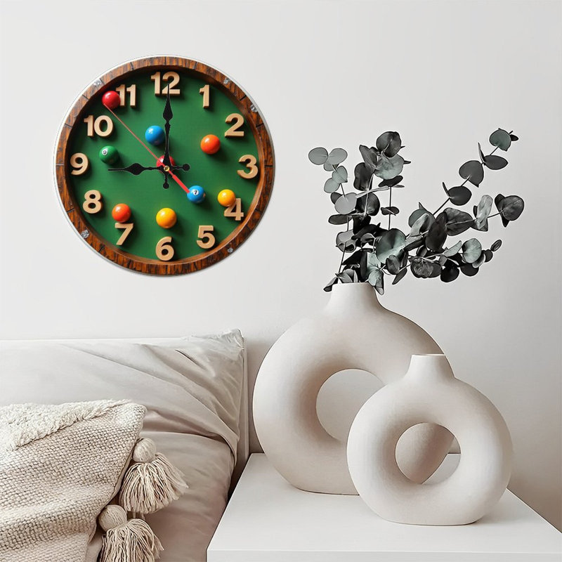 Horloge murale colorée