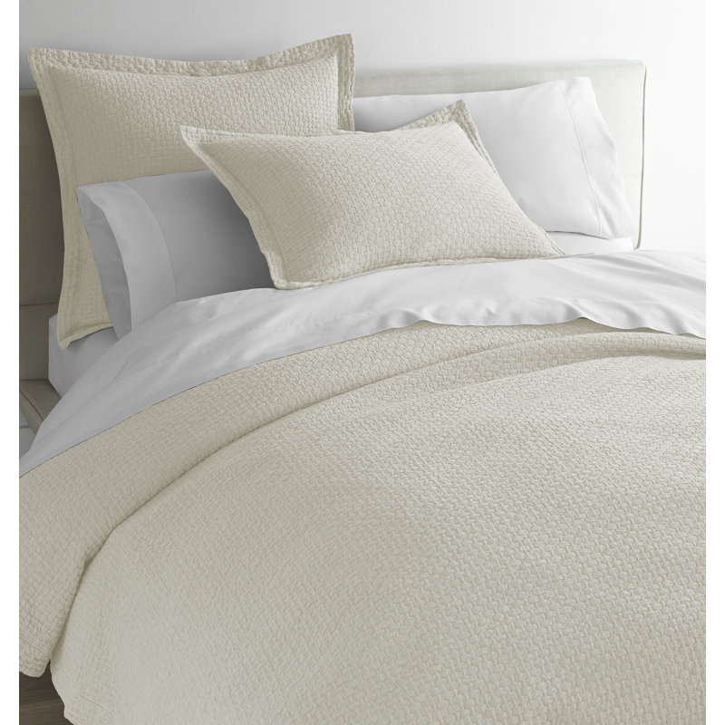 Juliet Standard Cotton Modern & Contemporary Coverlet/Bedspread, King/Cal King Coverlet, Pearl