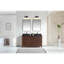 60" EBONY DOUBLE SINK VANITY DARK FINISH WITH WK-60D TOP 2" THICK WHITE NATURAL TOP-418020047-418020043