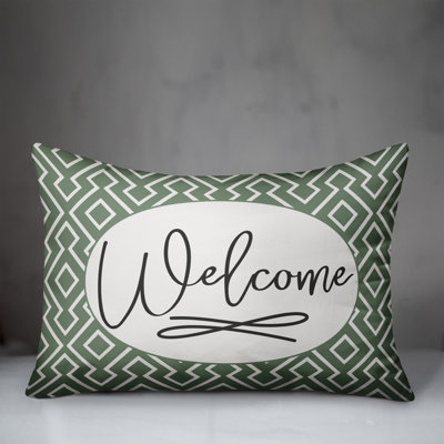 Geometric Outdoor Reversible Throw Pillow