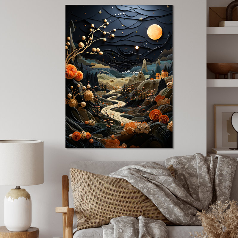 Leonas, surréalisme, paysage de rêve - impression, Toile tendue, H 32 po x l 24 po x P 1 po