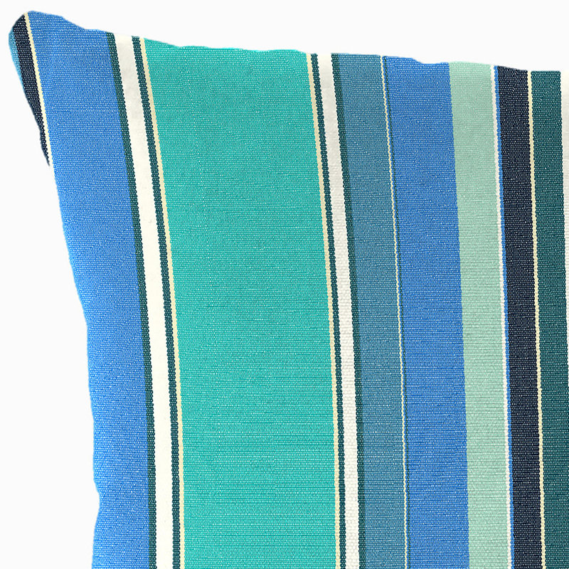 Sunbrella Outdoor Throw Pillow, Dolce Oasis Stripe Sunbrella®, 16" H x 16" W