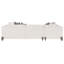 Canapé modulaire rembourré avec méridienne de 128 po et 6 coussins décoratifs en forme de L