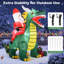  Père Noël gonflable de Noël 6,7 pi sur un dinosaure