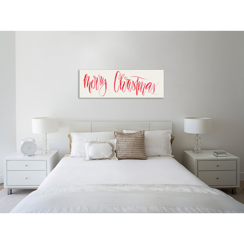 "Merry Christmas", toile tendue par Emily Adams, H 16 po x l 48 po x P 1,5 po
