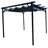 9,7 pi L 11,6 pi. D Pergola en acier avec auvent