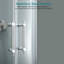 Porte de douche réversible ronde 36 po x l 74,67 po à double porte semi-cadrée (sans base de douche)-125353810