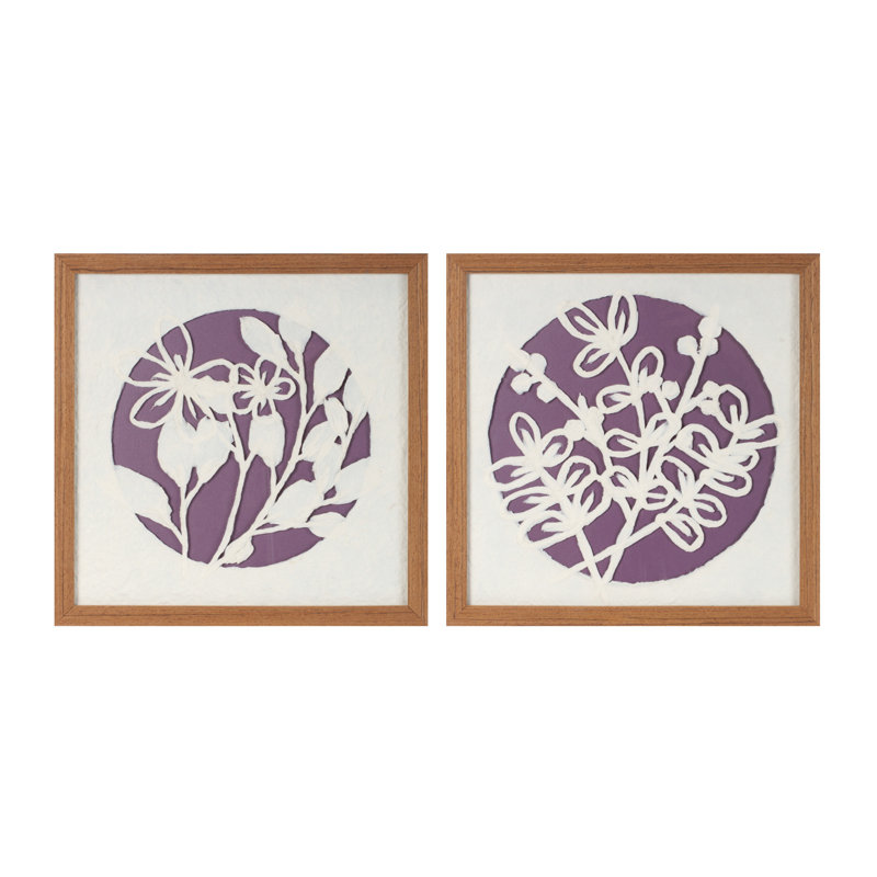 Framed Floral Wall Art Under Glass